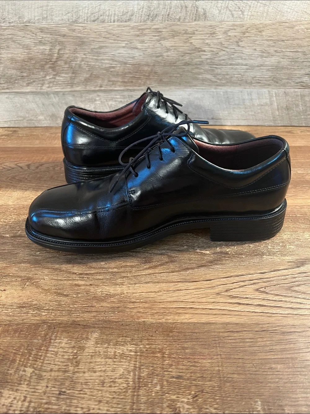 Rockport Waterproof Black Leather Lace-Up Oxford Dress Shoes Dynamic Suspension